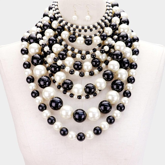 Private Label Jewelry - PEARL BIB NECKLACE